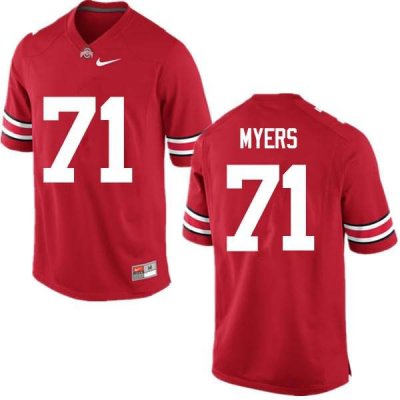 Men's Ohio State Buckeyes #71 Josh Myers Red Nike NCAA College Football Jersey Lightweight JKP1144BY